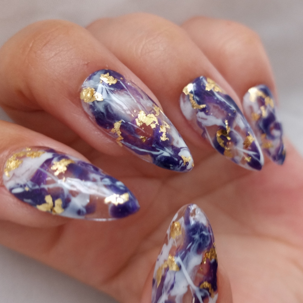 Purple Amethyst inspired luxury Press On Nails pPN16